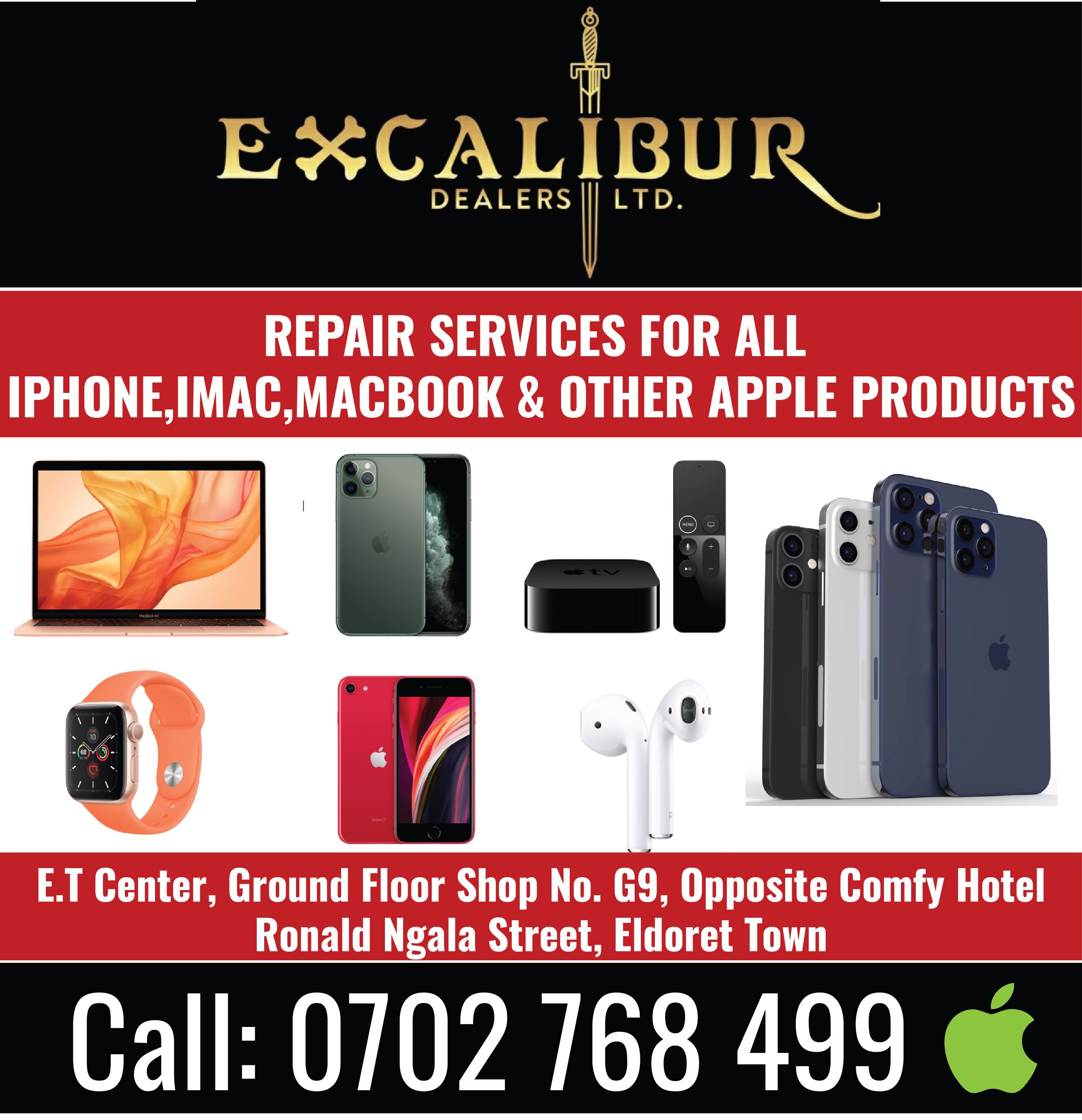Excalibur Dealers Ltd Eldoret, Kenya - Apple Store Eldoret  - Apple Repair Eldoret