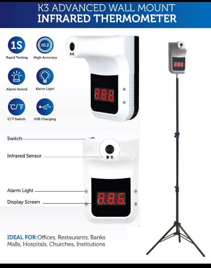 Wall Mounted Non Contact Infrared Thermometer