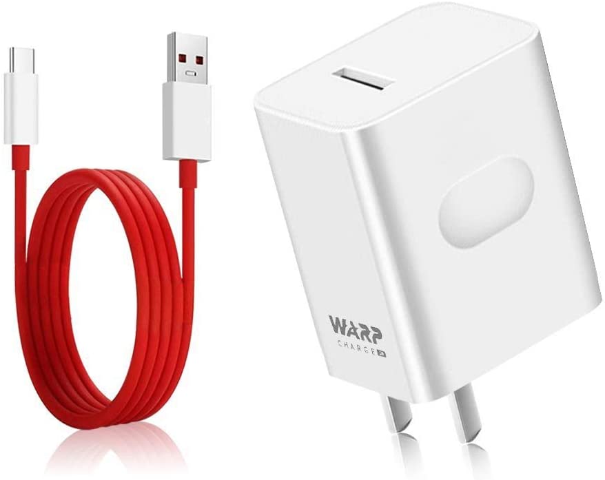 OnePlus Warp Charger 30T, 30W Power Adapter [5V 6A] + OnePlus USB-C Fast Charging Cable 1M / 3.3FT Data Cable