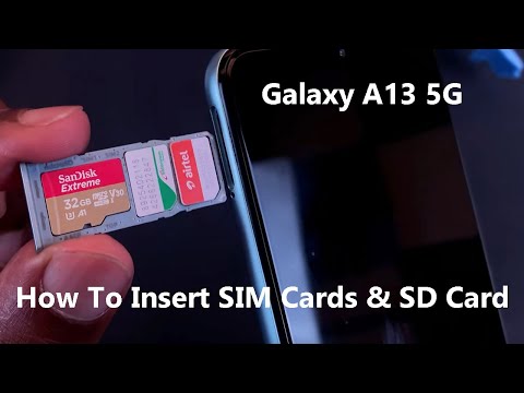 Samsung Galaxy M13 5G Sim Card Tray Holder (Black)