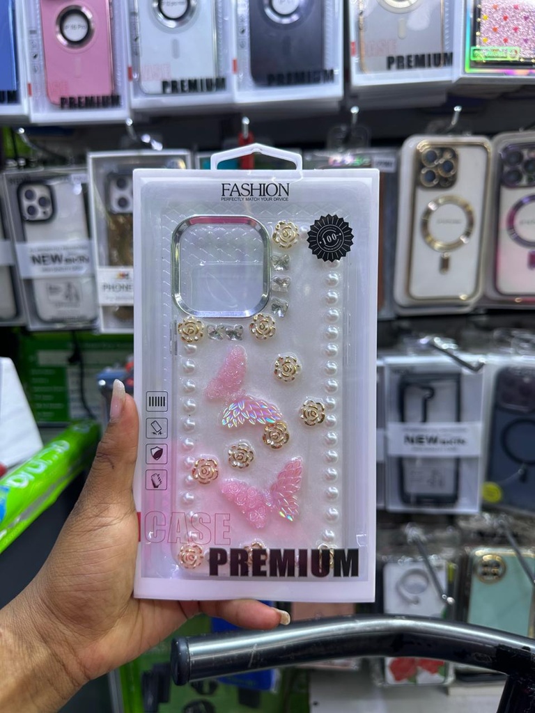 Apple iPhone 16 Pro Max Fancy Pink Butterfly Covers